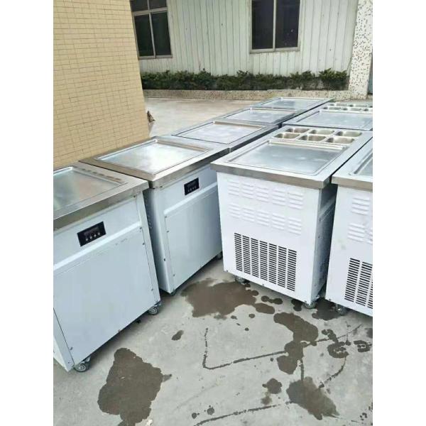 Полно- автоматическое коммерчески мороженое картофеля фри крена стиля Таиланда лотка квадрата замораживателя холодильника