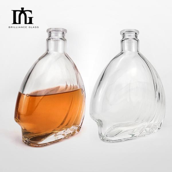Collar Material Glass Special Shaped Glass Bottle 500ml Glass Liquor Bottles