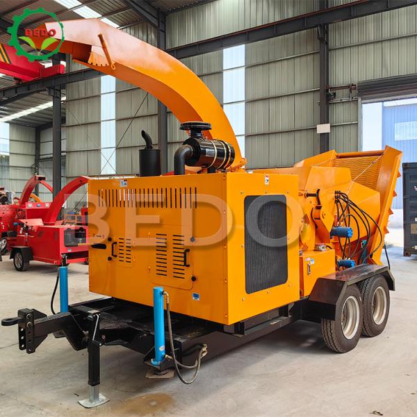 Self Feeding Garden Wood Chipper Machine Waste Leaves Tree Branch Shredder Heavy Duty Equipment