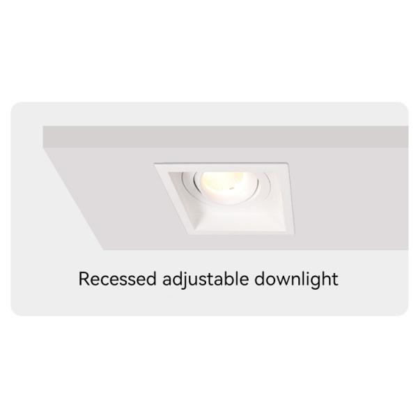 Commercial Adjustable Anti-Glare GU10 Recessed Spotlight Downlight Frame