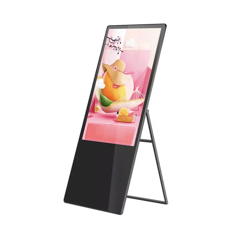 Пол 32 дюймов стоя дисплей Signage цифров, плакат 4k портативный цифров
