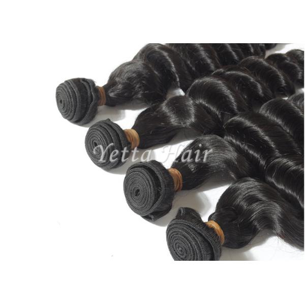 Soft And Silky 100 Peruvian Human Hair / Loose Wave Hair Bundles No Nits