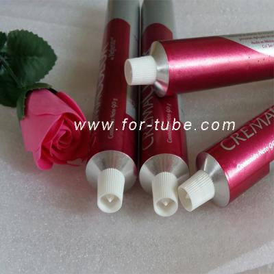 Empty cosmetic aluminum tube for hair dyeing cream