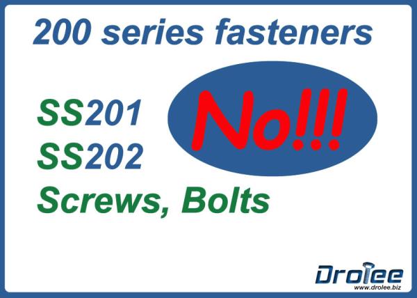 Do you have stainless steel 201 or 202 screws?
