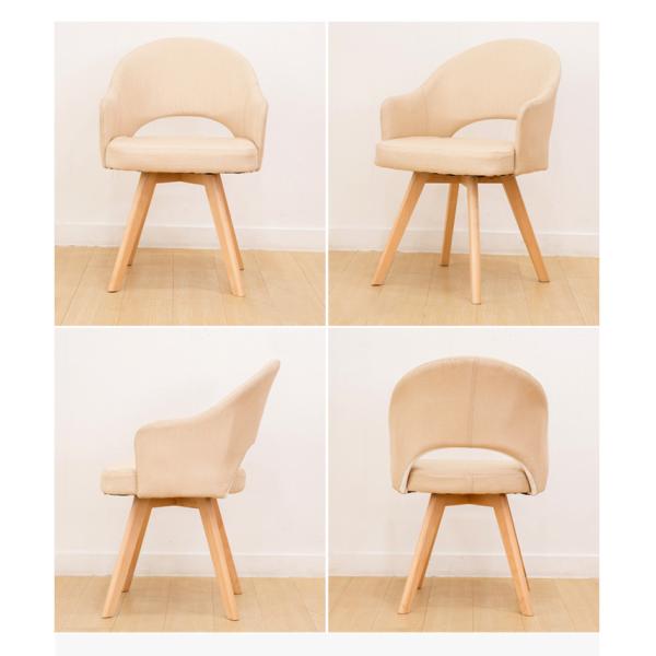 Modern Style Nordic Dining Room Chairs with Colourful Wooden Seats Backrests and Armrests