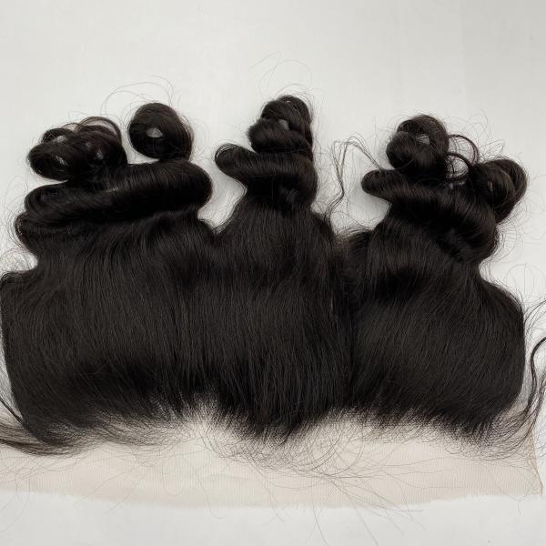 13x6 Lace Frontal Closure  Ear To Ear Free Part lace Closure Brazilian Loose Wave Frontal Human Hair Extension Pre-Plucked Frontal Closure Natural Black Color