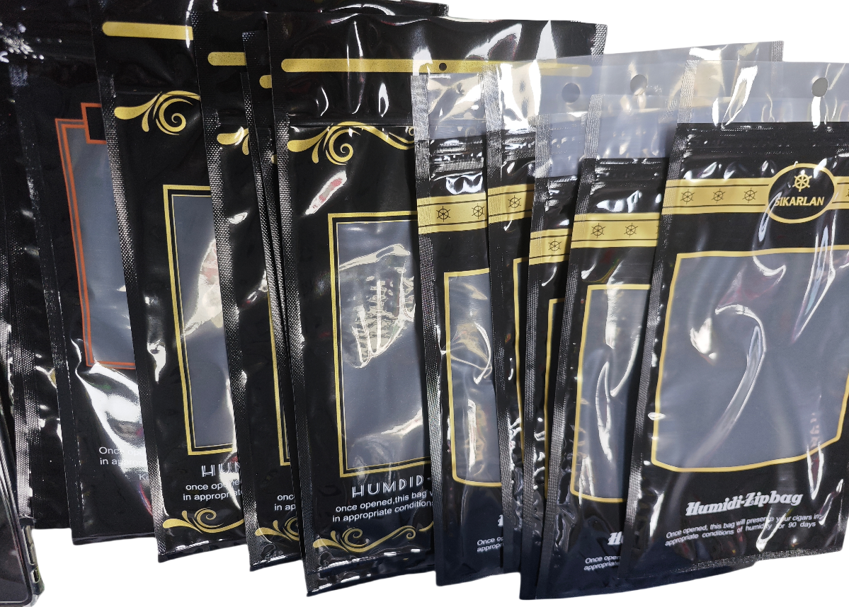 Customizable Moisture-Retaining Cigar Flat Seal Bag with 69% Humidity Retention Eco-Friendly 3-Side Seal Made of CPP Plastic