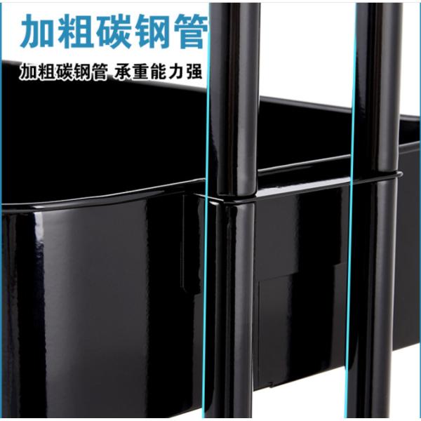 Removable 3 Layers 87cm Height Metal Trolley Cart For Bathroom