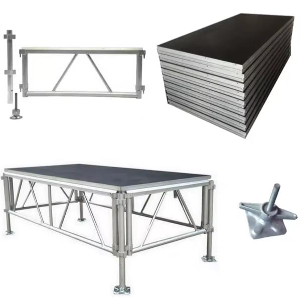 Escenario portátil de aluminio de montaje rápido Plataforma de escenario de aluminio ligero para conciertos