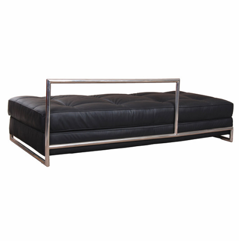 Leather Detachable Modern Classic Sofa Eileen Gray Daybed Tubular Frame