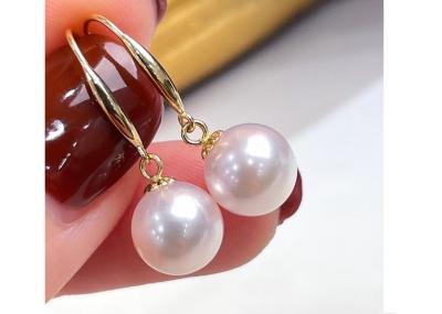 OEM Round Pearl Earring , Classic Pearl Dangle Earrings for Wedding 9-9.5MM Dimension