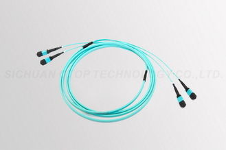 12 Core MPO Push On 100% Factory Tested 12 Fibers For High Fiber Count