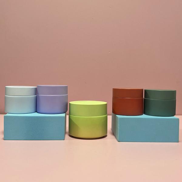 Matte Colored Face Moisturizer Glass Jar 5g 10g 20g 30g 50g 100g