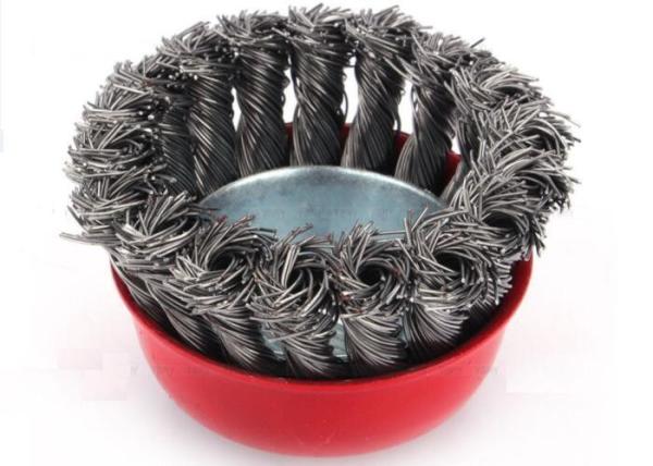 Perfect Rust Removal Knotted Wire Cup Brush / Twist Knot Wire Brush 75mm OD