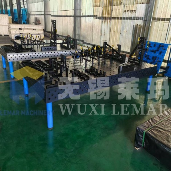 D28 Series Welding Fixture Table with 28mm Standard Hole Grid Layout