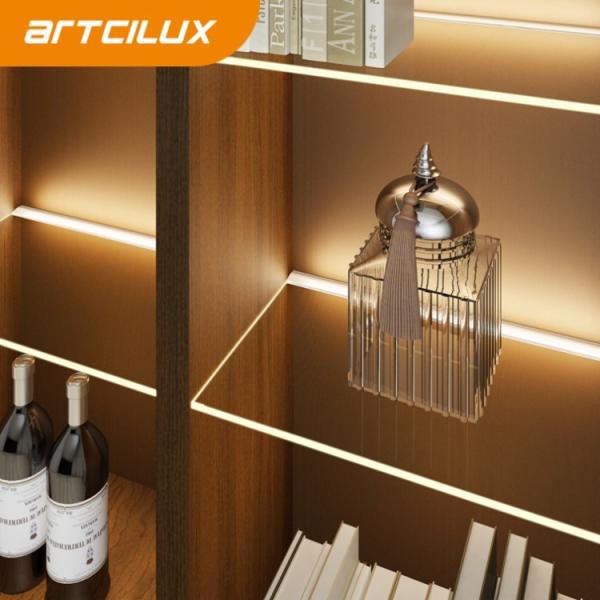 A2103 Voltage nominale 12V LED Lampes de verre 1000*25*14mm Intérieur 7,5W/m SMD2835 60PCS/M 3000/4000/6000K