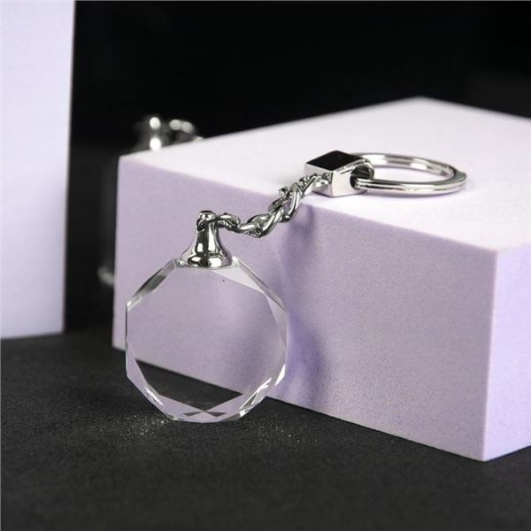 Diffrent Shapes Of Crystal Keychain With 3d Laser Engravi...