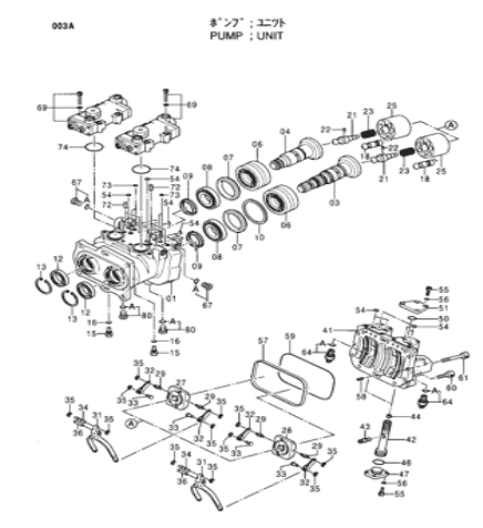 1020401 Pump Head For Hitach EX120-5 EX135 Excavator Hydraulic Pump Parts