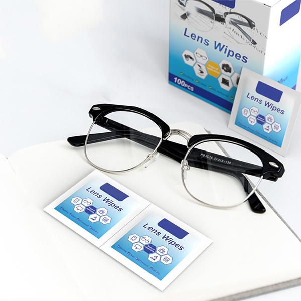 Customized Packaging 6*12cm Lens Wipes for Eyeglass
