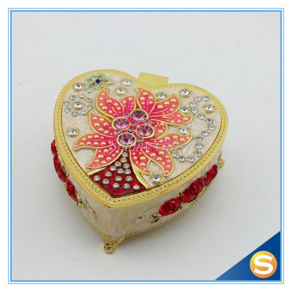 Promotion Gift Metal Zinc Alloy Jewelry Box with Mirror