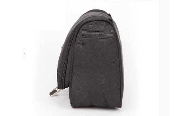 Polyester Surface Travel Organizer Bag Black Inner With Plastic Hook