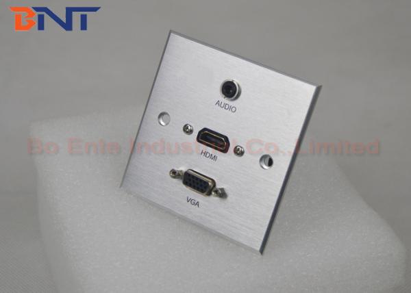 Aluminum Alloy Wall Socket Plates 86×86MM For Five Star Hotel Guest Room