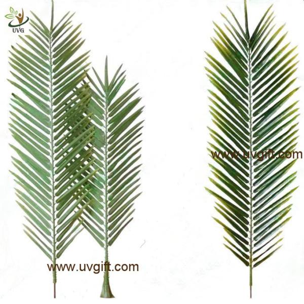UVG new design small PU real touch artificial palm tree leaves for club landscaping PTR043