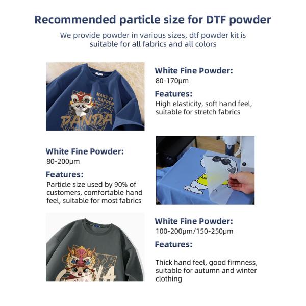 TPU White Glue Powder Manufacturer Ink Heat Transfer Hot Melt Adhesive Thermal 1kg DTF Powder for T Shirt Printing
