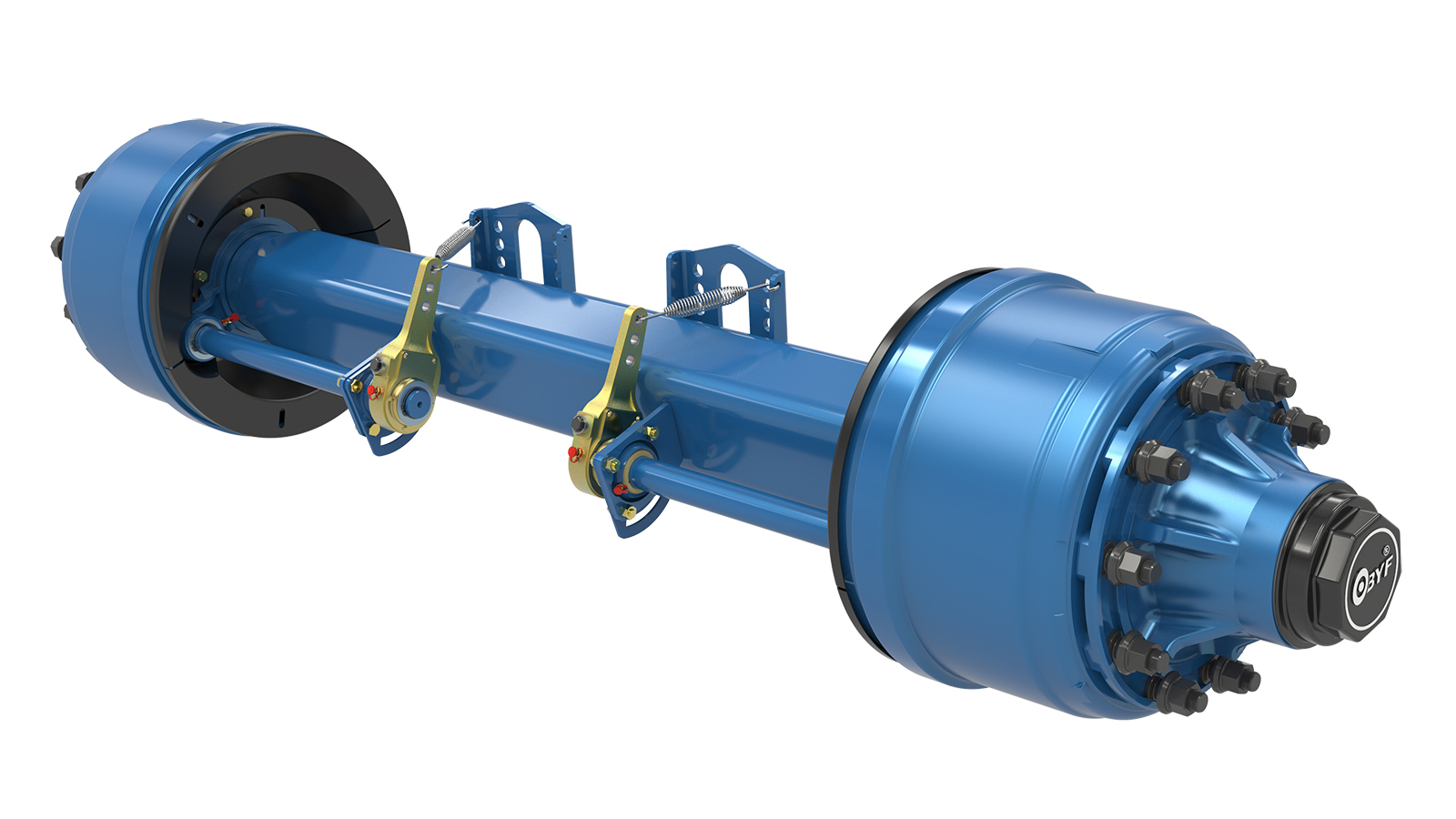 Американский Fuwa тип 2205MM Прицеп запасной части квадратный внутренний барабанная ось с 1850 мм рельс