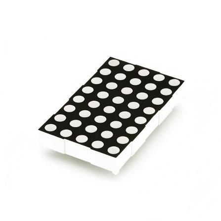 37.8x61mm 5x8 Round Type LED Dot Matrix Display Round 5mm (Ultra Bright Red/Green/Blue/RGB, Common Anode/Cathode)