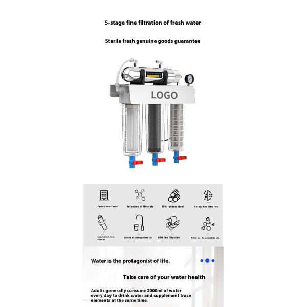 10 Inch UV Ultrafiltration Water Purifier Tap Water 5 Stage Water Filters System