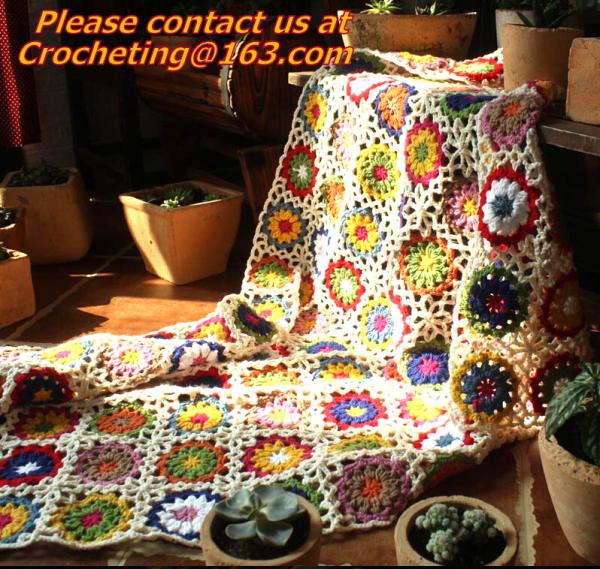 Crochet Vintage Throw Blankets Hand-Woven Bedspread Bedcover Home Decorate Bed/sofa Blanke
