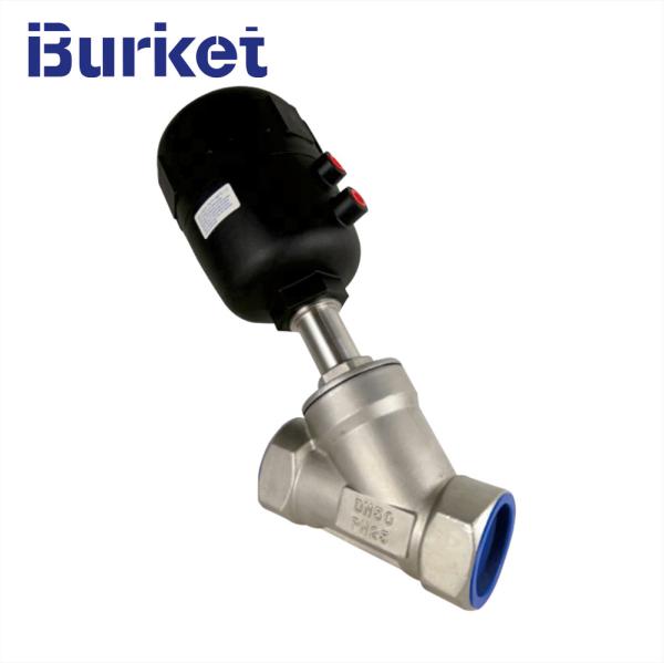 XYAT Series Double Acting Stainless Steel body Air Water Steam Pneumatic Angle Seat Valve with plastic cylinder