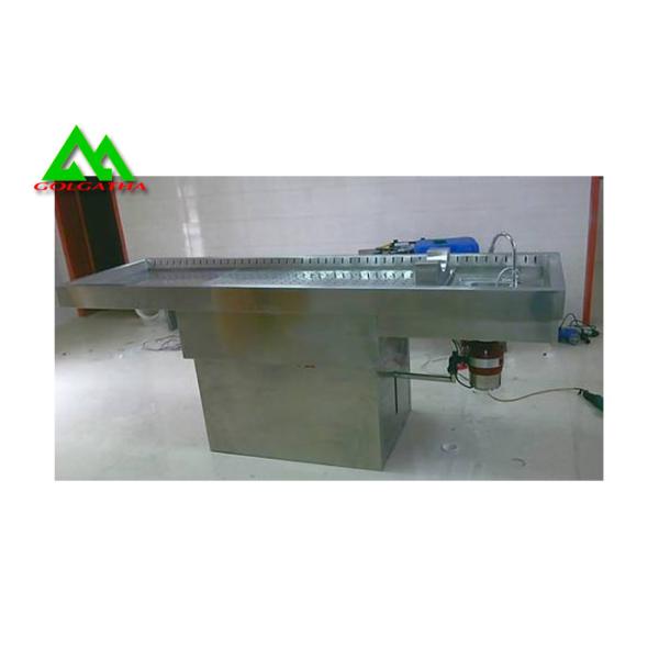 Medical Pathology Lab Equipment Stainless Steel Autopsy Table With Sink