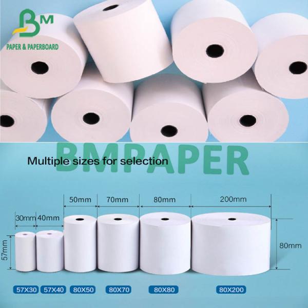White Thermal Paper 57*40mm 80*80mm 80*60mm Cash Register Paper Roll Atm Bank Pos Paper Papel térmico blanco 57*40mm 80*80mm 80*60mm Papel de caja Papel de cajero automático Papel postal