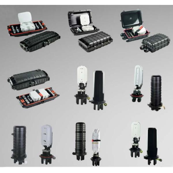 3 In 3 Out Fiber Optic Splice Closure , PC In Line Underground Outdoor Fiber Enclosure