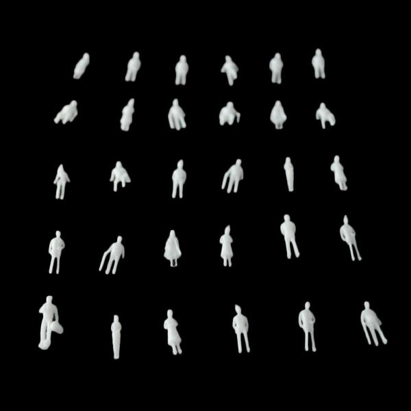 model white people 1:150  miniature white ABS plastic 1 cm  figures Architectural model human