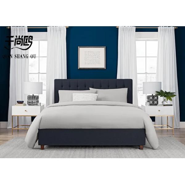 Sturdy Classic Linen Tall Upholstered Bed Home furnishings Size customized
