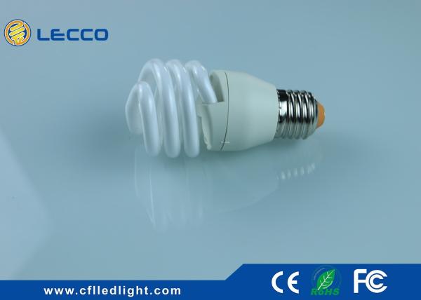 Cool White High Lumen Cfl Bulbs , Half - Full Spiral 18 Watt Light Bulb 62 LM / W
