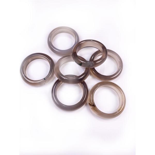 Unique Feng Shui Natural Stone Rings Polished Turquoise Tiger Eye Sodalite Blue Sand Great for Woman's Jewelry Collection