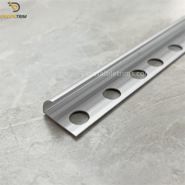 Round Thickness 0.9mm Metal Tile Trims Aluminum Ceramic Tile Corner