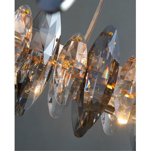 Гальванизируя современная хрустальная люстра отрезка диаманта освещает 80*25cm 90*18cm