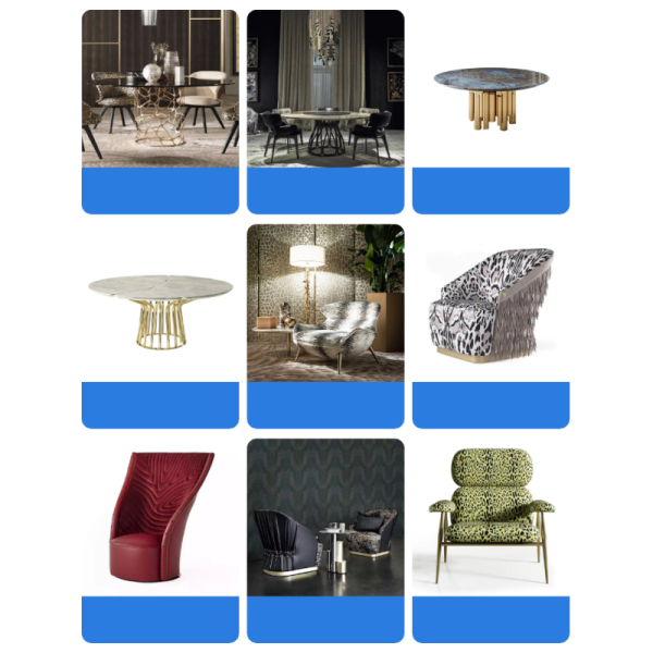 Hot Selling Modern Style Living Room Tables Indoor Furniture Marble Top Metal Round Coffee Table