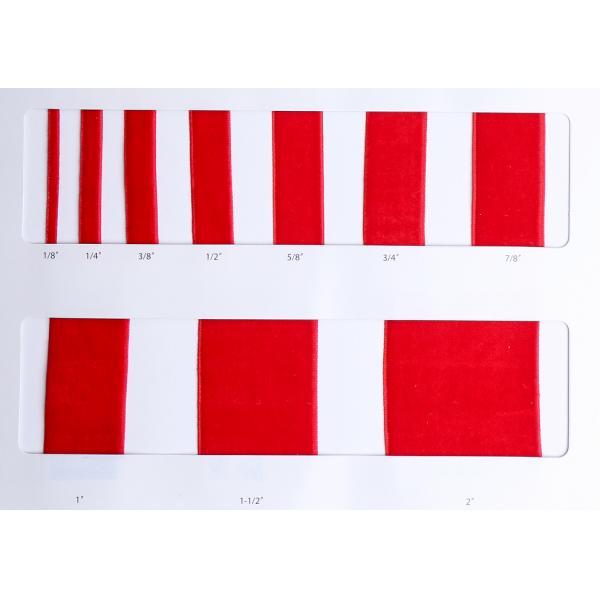 Embroidered 5/8 inch 16mm White and Red Velvet Ribbon for Making Hair Bows Shipping by TNT