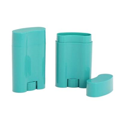 25g PP ellipsoid smooth bottle with blue/green lid for sunscreen stick
