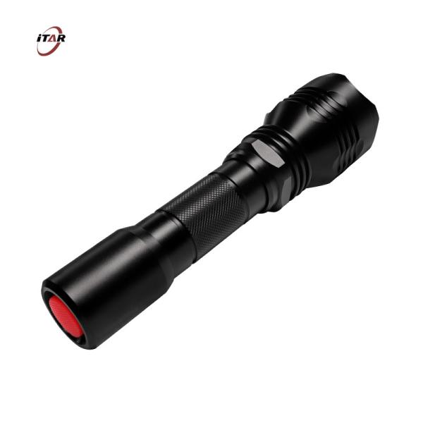 1100 Lumens Rechargeable Black Flashlight , Portable LED Spotlight IP67 Waterproof