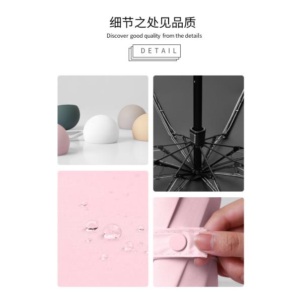 Small Capsule 96cm Diameter 5 Folding Umbrella 8 Panels Anti UV Ultra Light