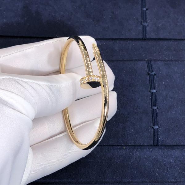New Fashion Jewelry Bracelet  Pure 18k Gold Cartie Juste Un Clou Bracelet With Natural Real Diamonds