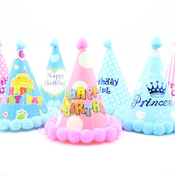 Ball Polka DOT Santa Hat POM POM Hat Stars Cute Mini Hat Crown Birthday Child Adult Paper Hat