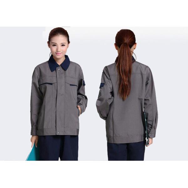 Anti - Wrinkle Outdoor Work Uniform Embroidery 100% Polyester Fiber Blended With Cotton